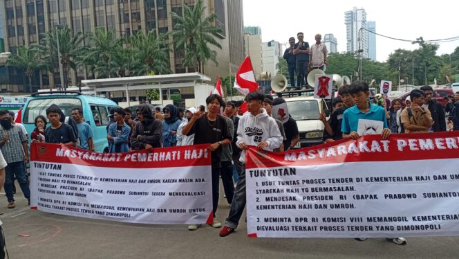
					Dugaan Monopoli Tender Layanan Haji, Ini Empat Tuntutan Aksi Demo MPH di Jakarta